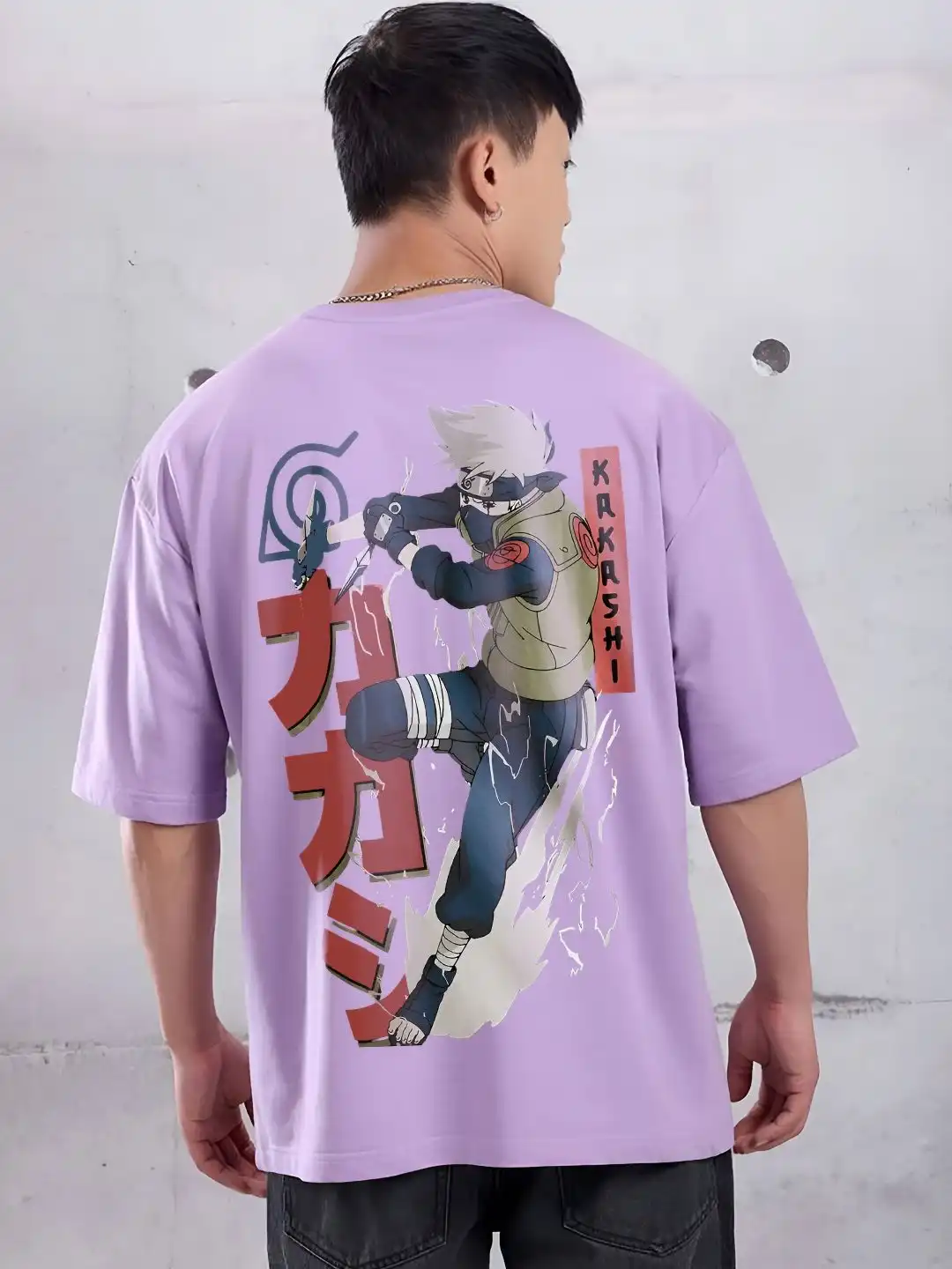 Buy ANGERHOOD Graphic Kakashi Printed Drop-Shoulder Sleeves