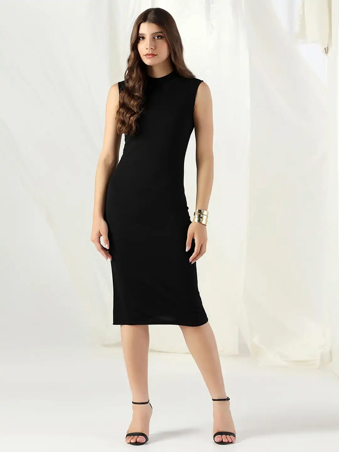 Buy Selvia Edge Women Boat Neck Bodycon Midi Dress - Dresses for Women  36424183 | Myntra