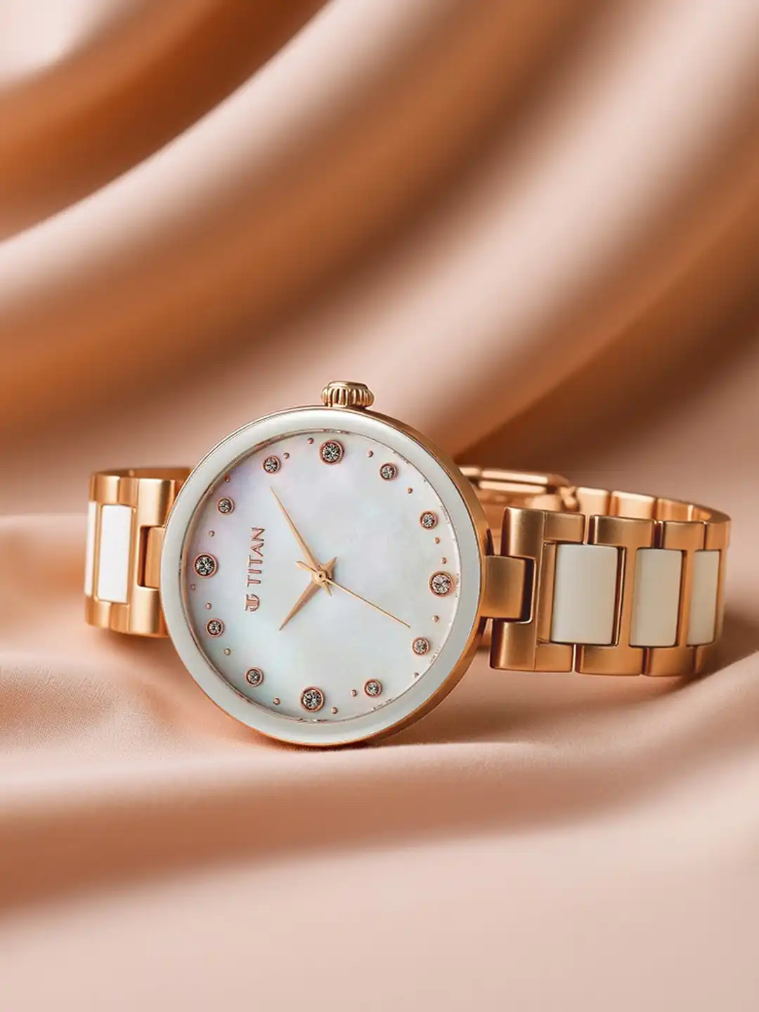 Buy Titan Purple Ceramics Quartz Analog White Dial Watch For Women