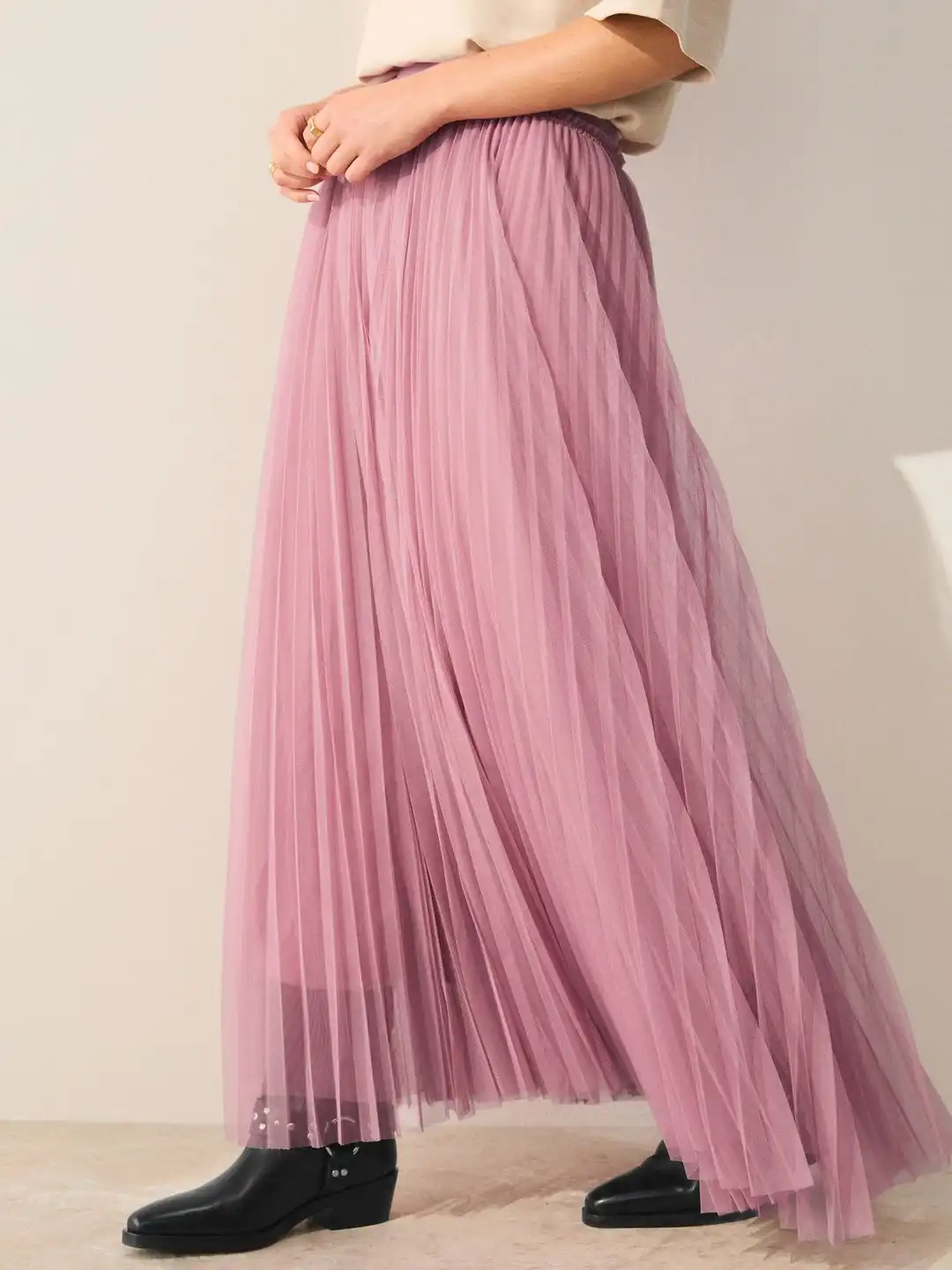 Buy NEXT Accordian Pleated Slip-On Net Maxi Tulle Skirt - Skirts