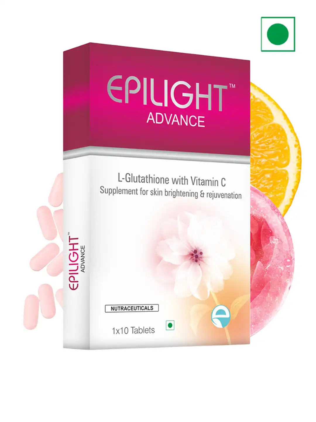 Buy Epilight L-Glutathione With Vitamin C Tablets - 10 Tablets - Skin Supplements for Unisex 36535795