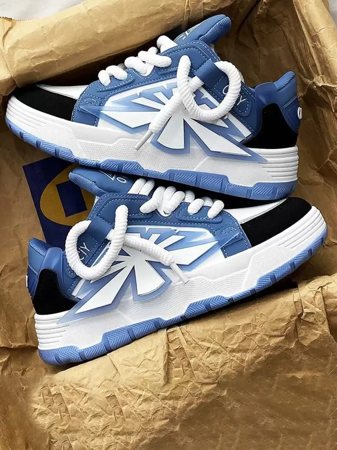 Buy Z BLUE Men Colourblocked Lace-Ups Round Toe Sneakers - Casual