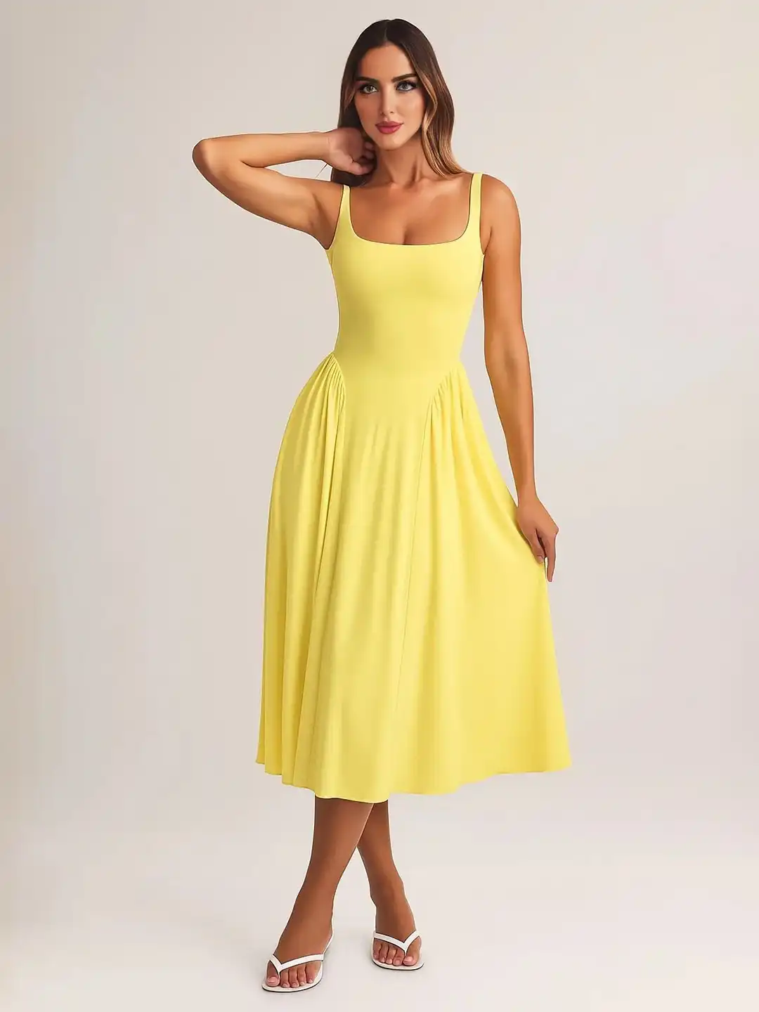 Buy TRAQUILA Women Backless Fit & Flare Midi Dress - Dresses for Women  36596957 | Myntra