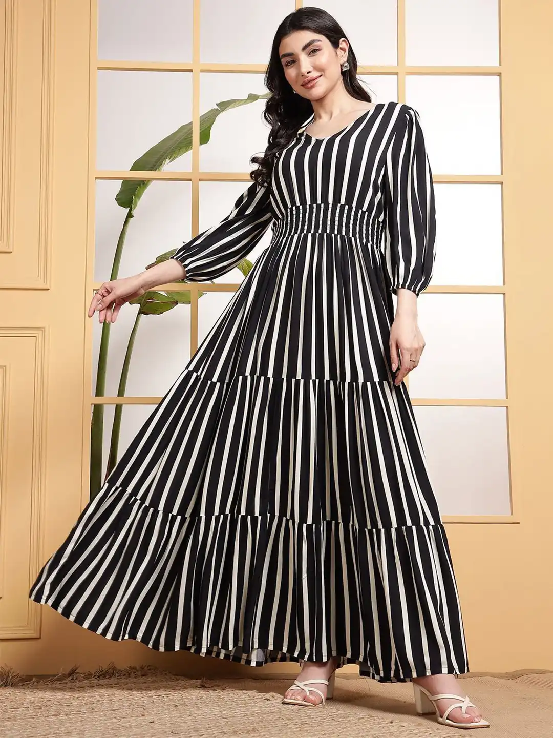 レディース herlipto Random Striped Long Dress