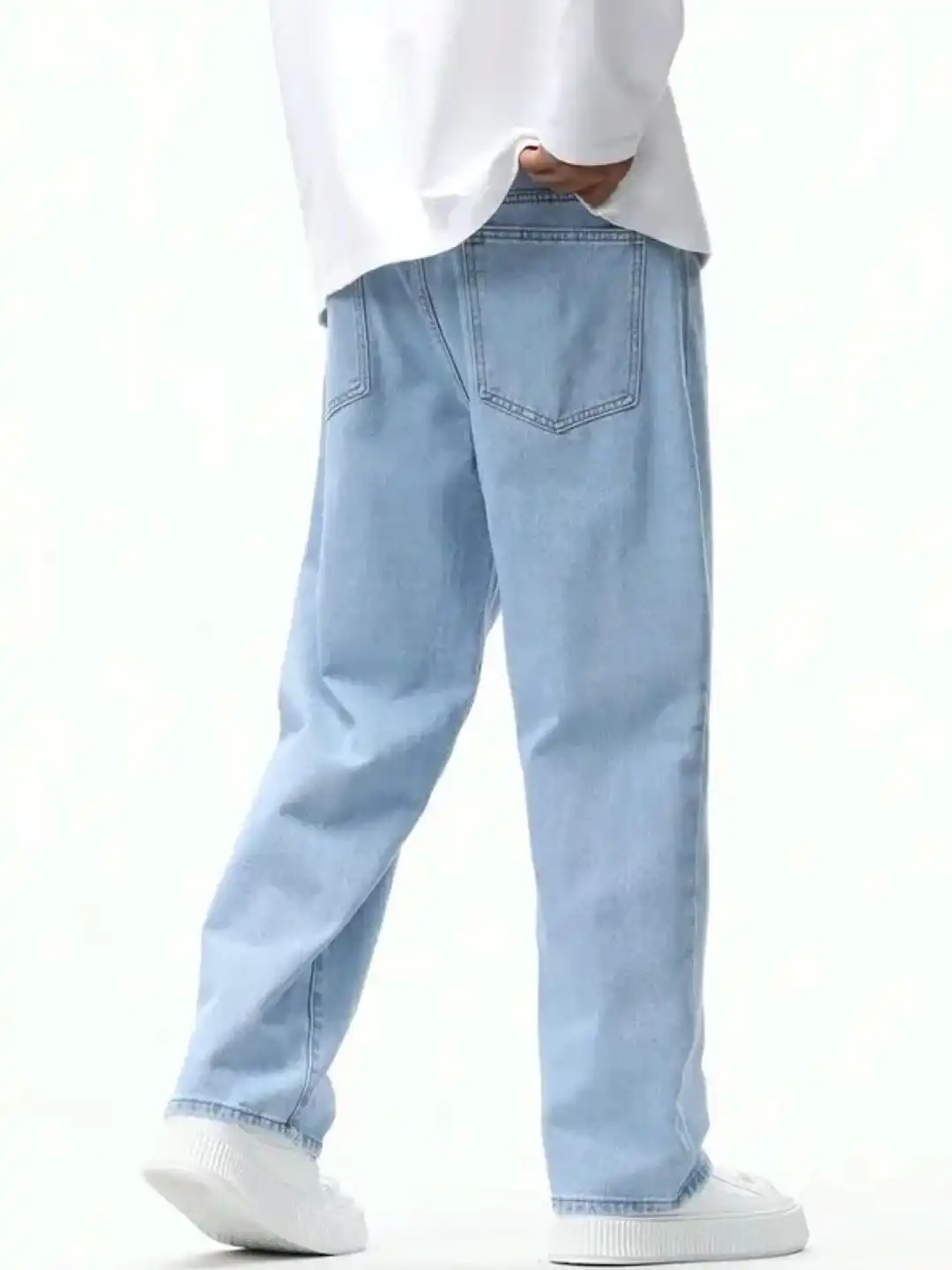 Buy MaverIQ Men Classic Baggy Mid-Rise Stretchable Denim Jeans