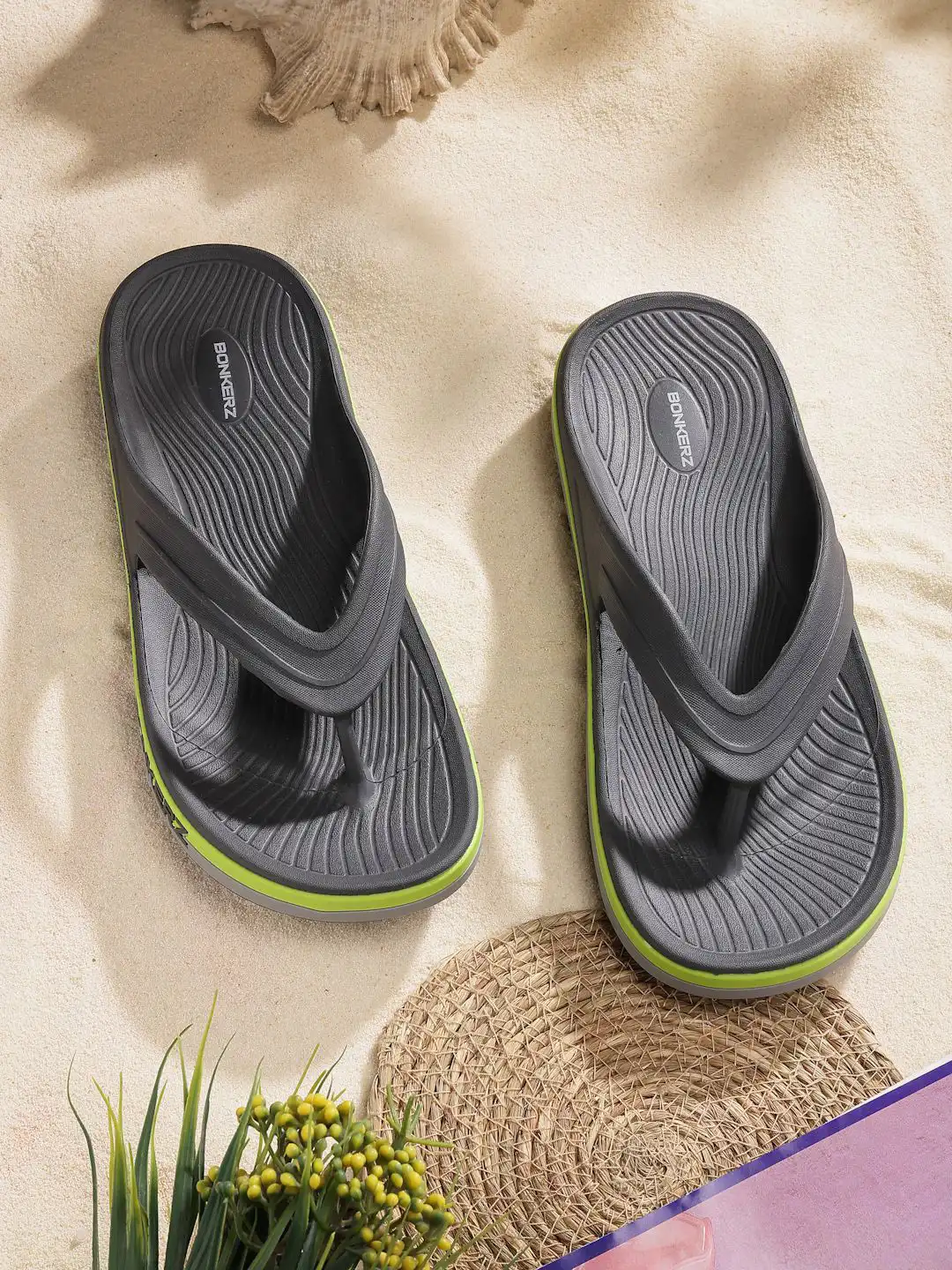 Buy Bonkerz Men Self Design Thong Flip-Flops - Flip Flops for Men