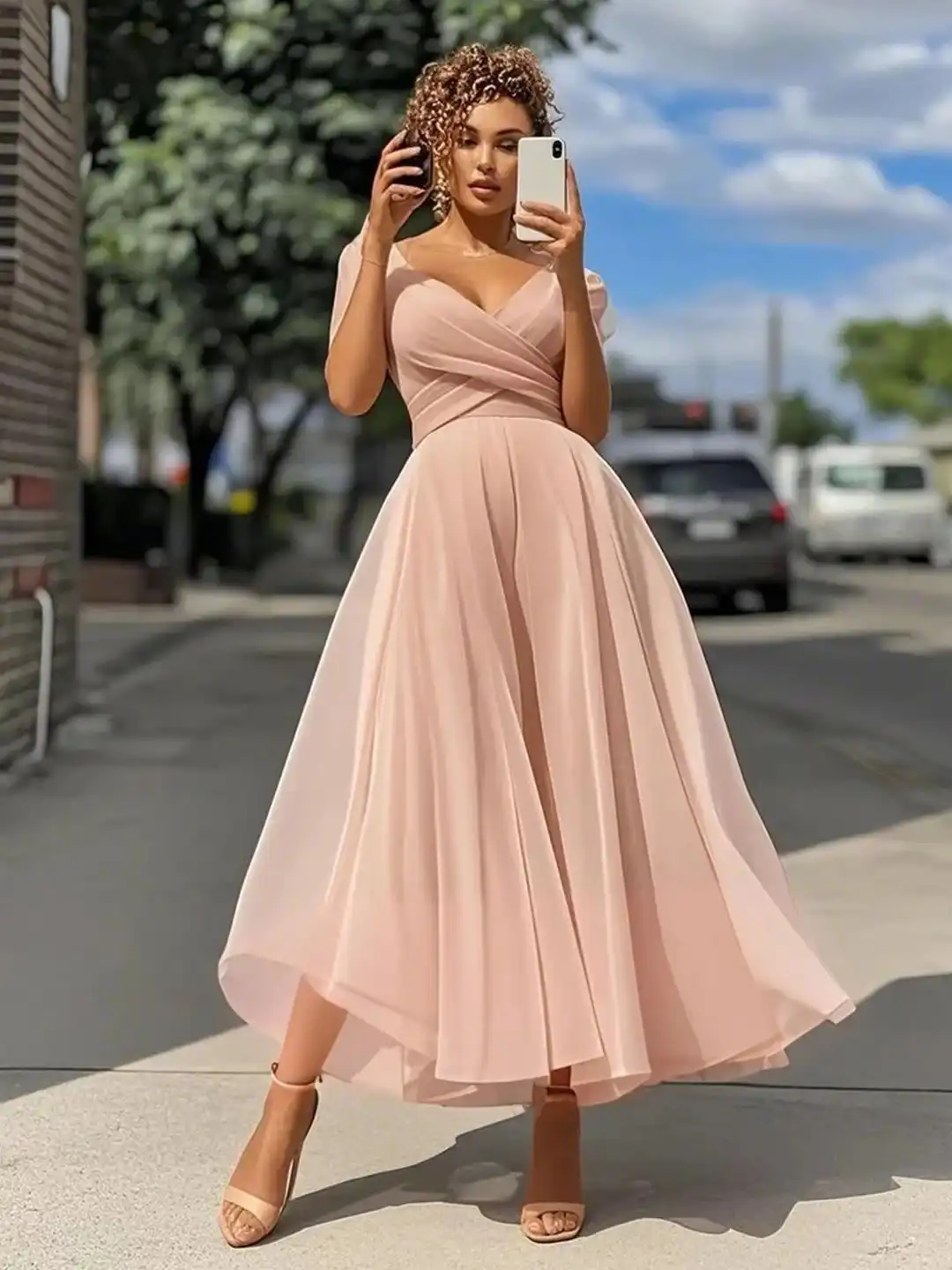 bebe fit and flare dress OMAMImini Baby Fit & Flare Dress main image 1