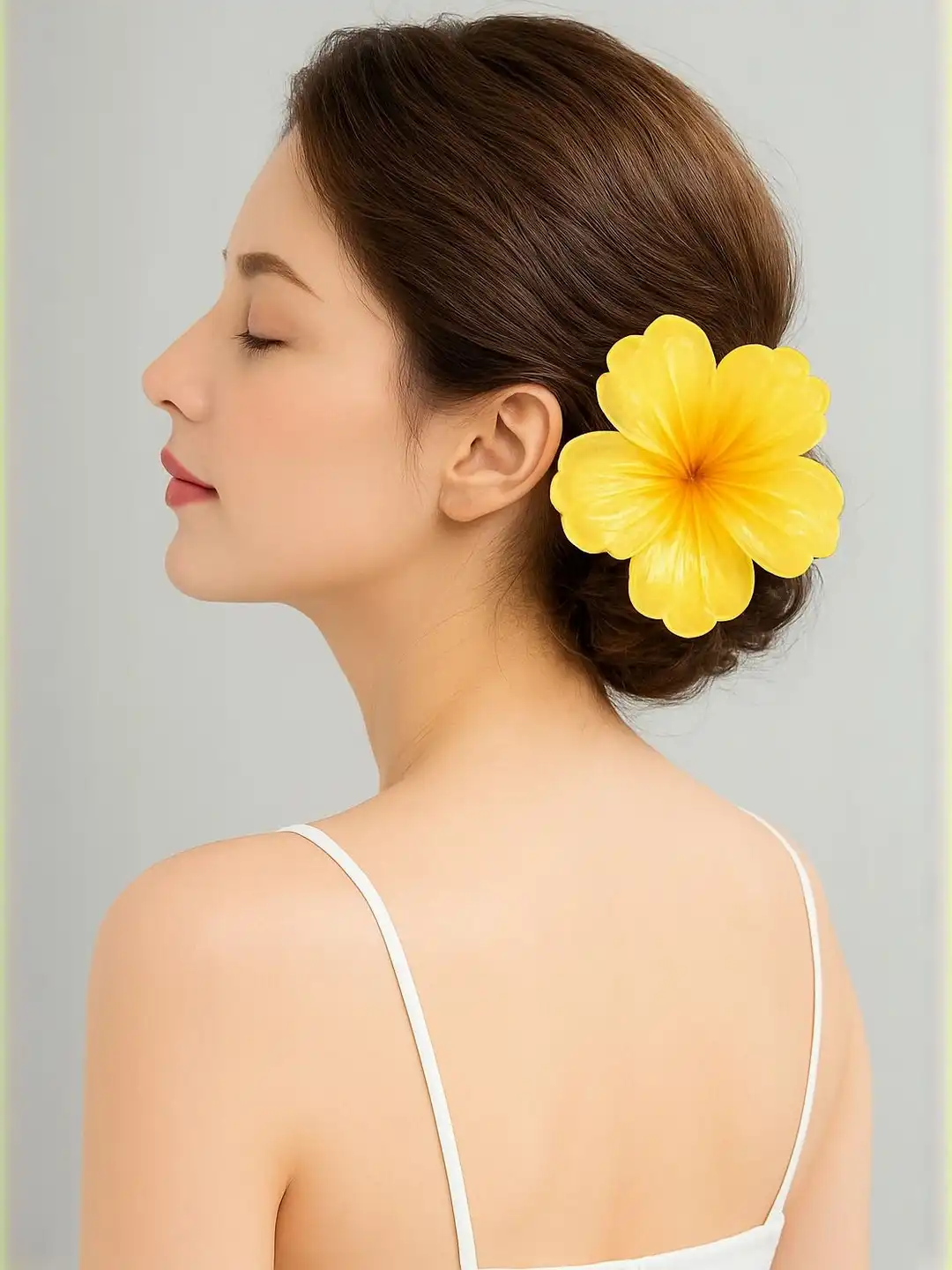 Buy DIVASTRI Women Set of 3 Hibiscus Flower Designed Hair Claw