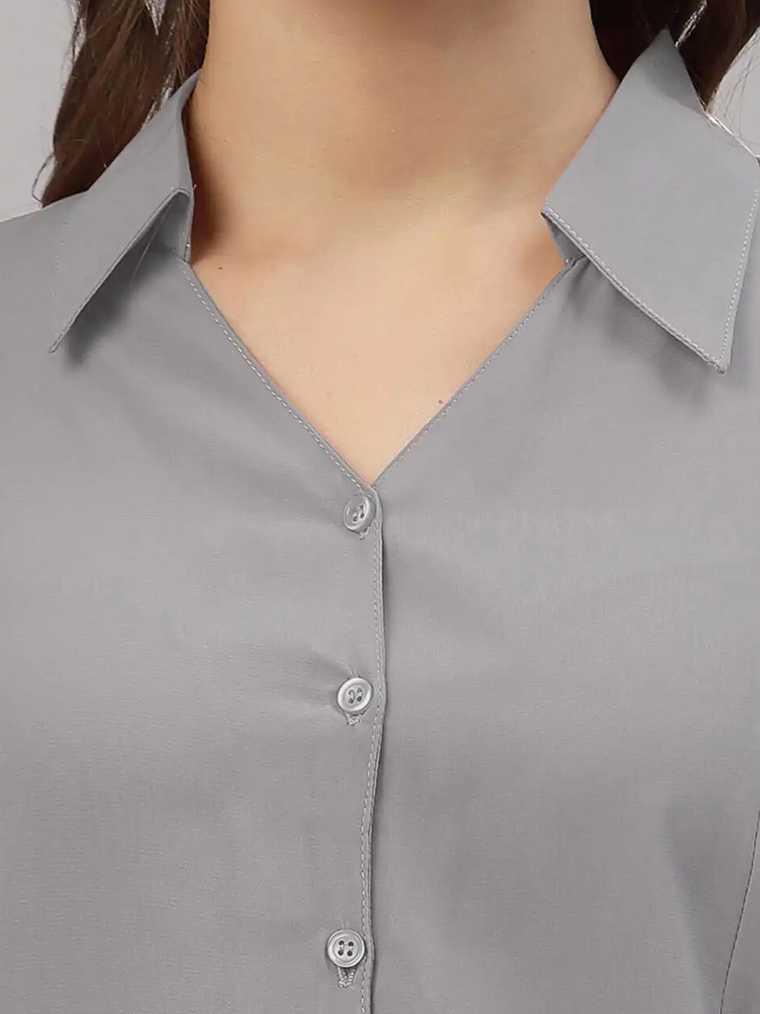 Buy Diktmark Women Grey Classic Casual Shirt - Shirts for Women