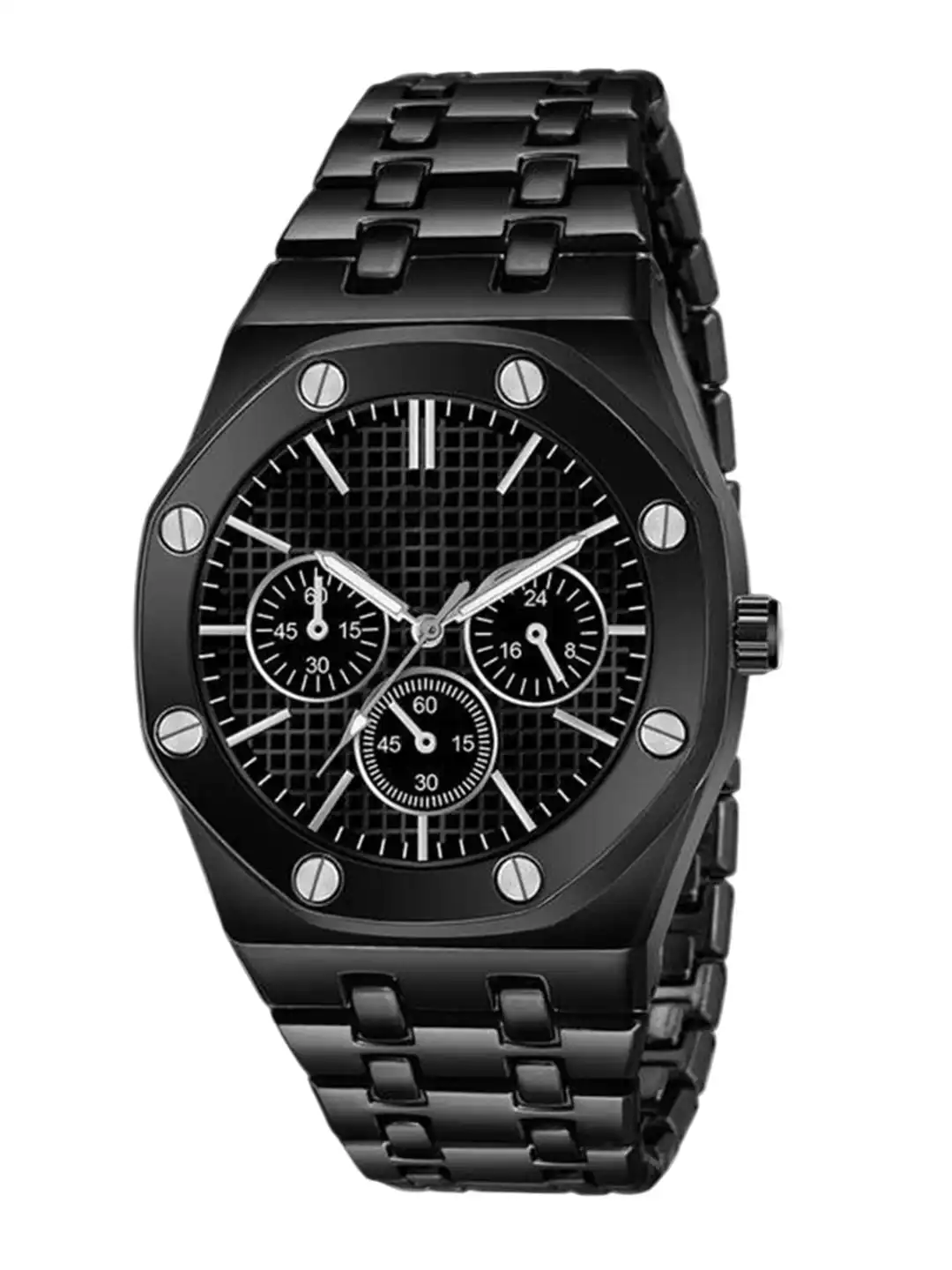 Buy YUKAX Men Textured Stainless Steel Bracelet Style Straps