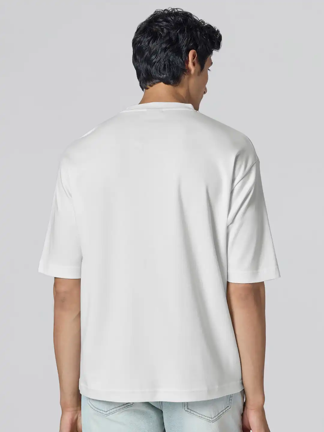 Buy XYXX Men Solid Round Neck Cotton Oversized Lounge Tshirts