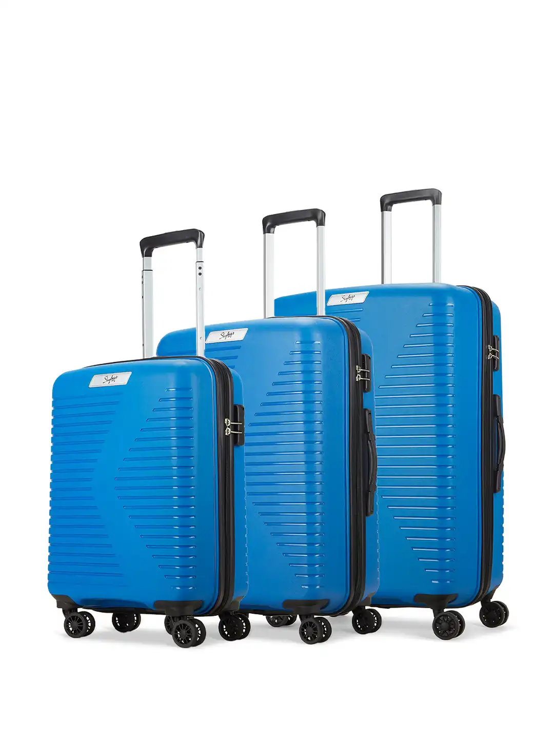 Buy Skybags Set Of 3 BEAT-PRO Textured Hard Cabin Trolley Suitcase