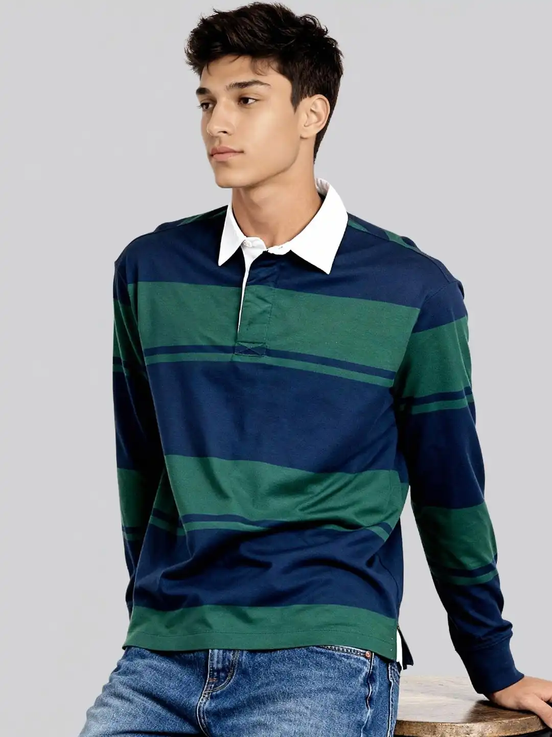 Buy XYXX Crew Mens Solid Full Sleeve Polo Tshirt - Tshirts for Men