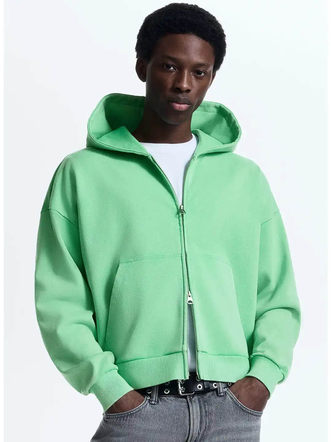 Buy H&M Oversized Fit Zip-Through Hoodie - Sweatshirts for Men