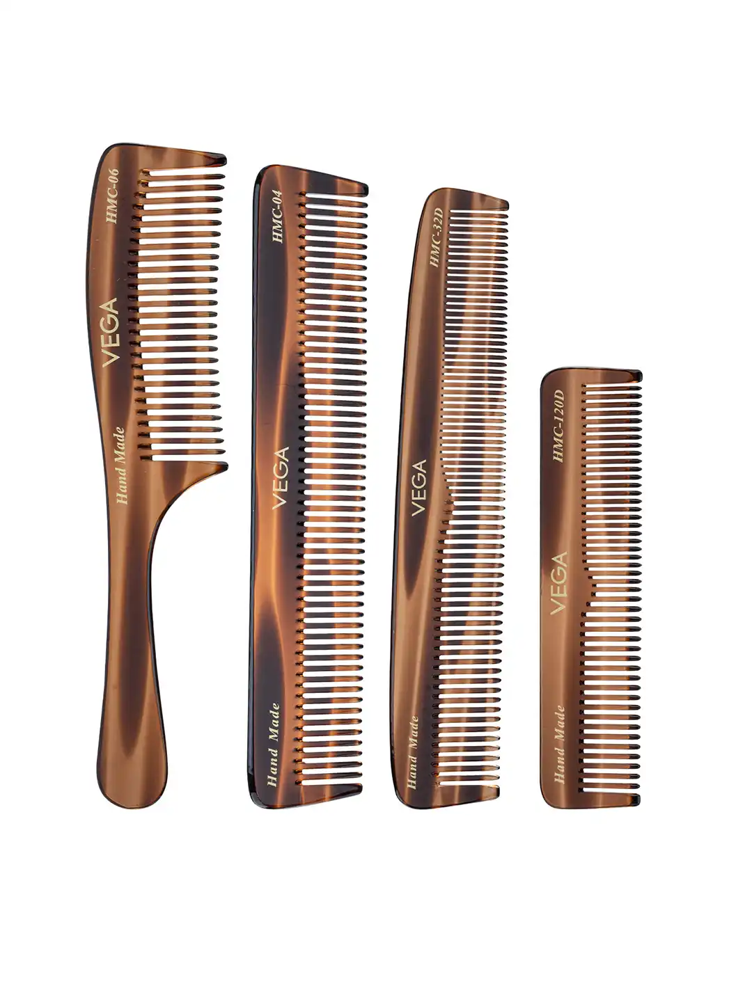 Buy VEGA Set of 4 Hand Made Hair Comb HMCS-04 - Hair Brush and