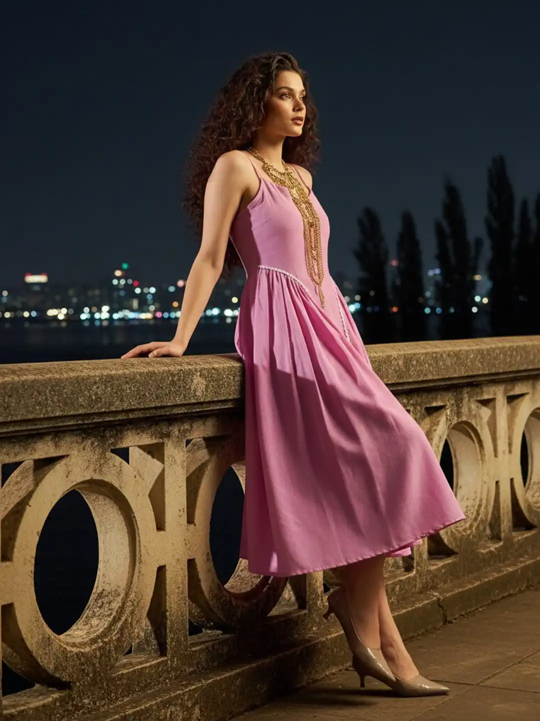 Buy OBSHIVKA Linen Fit & Flare Midi Dress - Dresses for Women