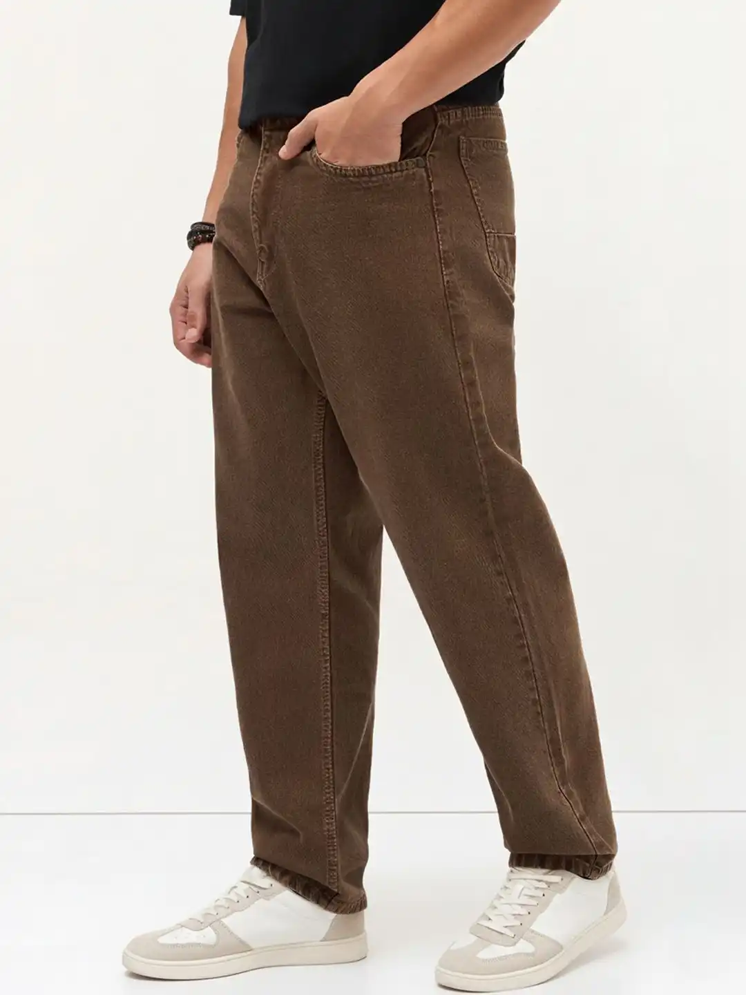 ボトムス・スパッツ hello lupo brown denim pants 4-5y Buy Urbano Fashion Men's Chocolate Brown Loose Baggy Fit Washed