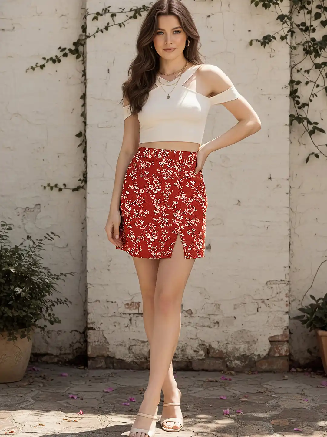 Buy Berrylush Women Floral Printed A-Line Mini Length Skirt