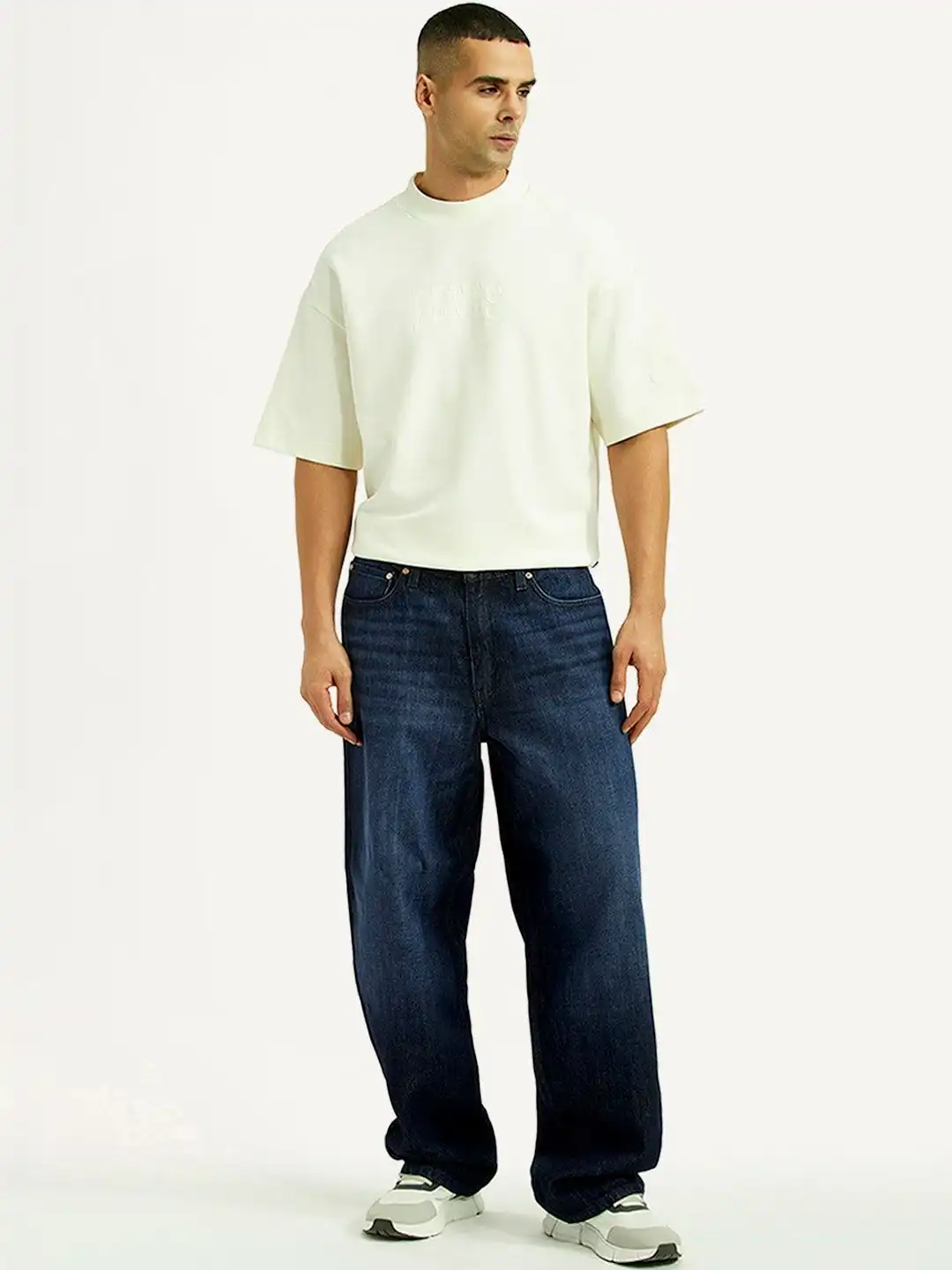 Buy Levis Men's 578 Dark-Blue Baggy Fit Mid Rise Jeans - Jeans for