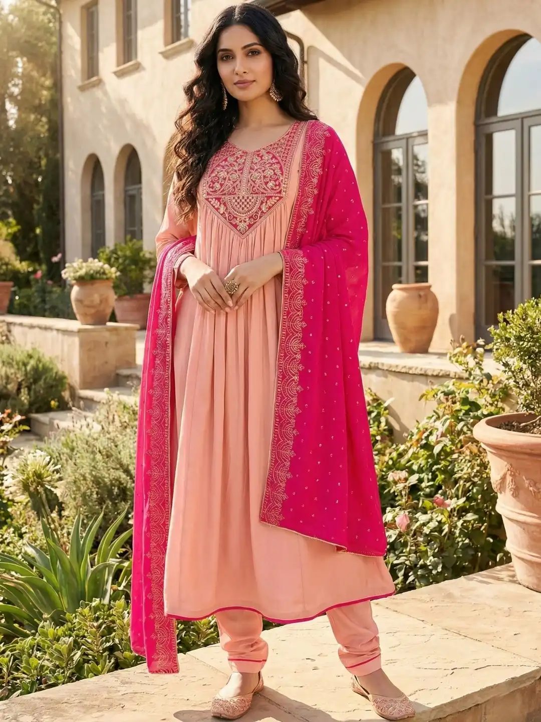 Buy DSK STUDIO Women Ethnic Motifs Embroidered Panelled Thread