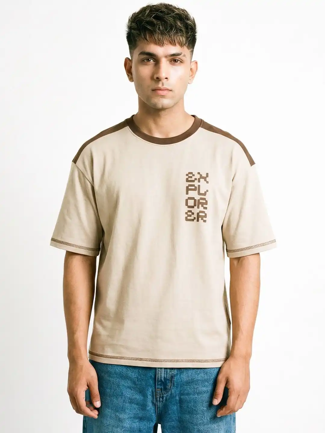 Buy Crazymonk Men Printed Extended Sleeves T-shirt - Tshirts for