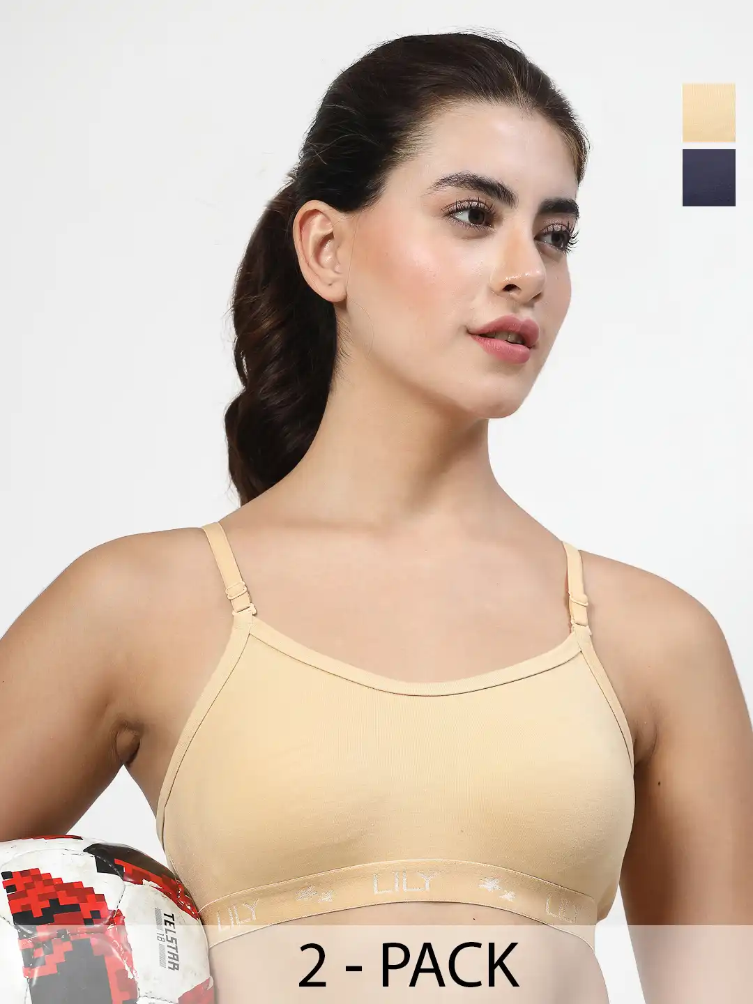 Ensemble Lingerie Push-up LiLy 36B + Culotte Taille 7 - Tissu Stretch, Pois Rouges Et Blancs