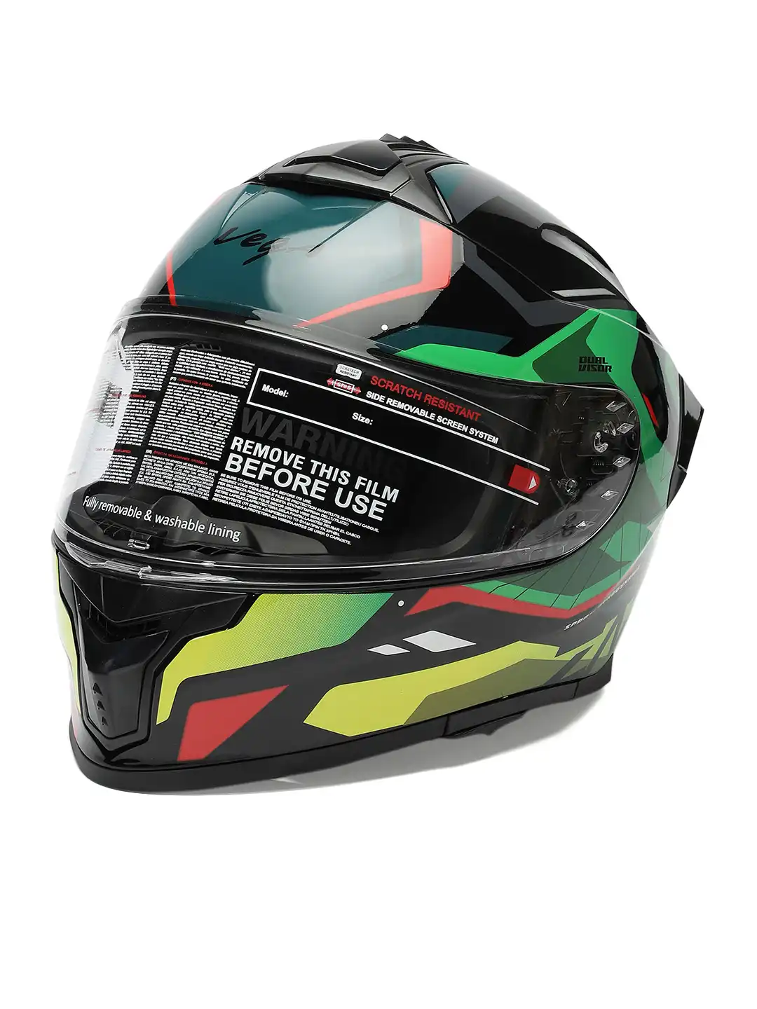 Buy VEGA Zap Volt D/V ISI and DOT Certified Full Face Helmet