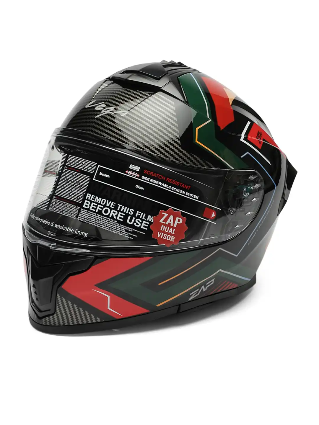 Buy VEGA Zap Explore D/V ISI and DOT Certified Full Face Helmet