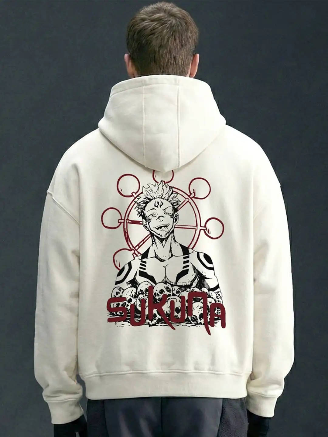 Buy WHITE HUSK Sukuna Jujutsu Kaisen Off White Anime Printed