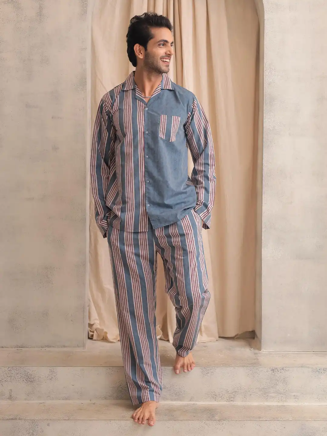 winter night dress for men Suit Fleece Pyjama Top Mens Lounge Wear Mens Night Suit Sets Fleece Night Suit Taille:20 have fun MANGO - Polka-dot Lace All Season