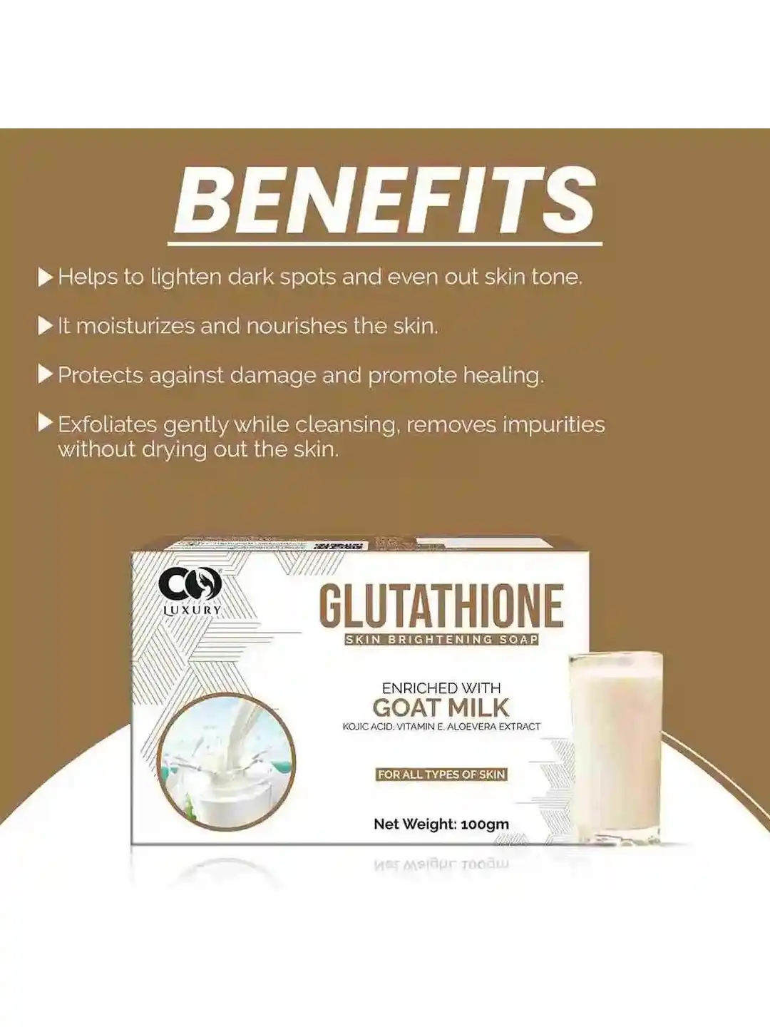 glutathione goat milk soap LUCA Glutathione Goat Milk Soap main image 1