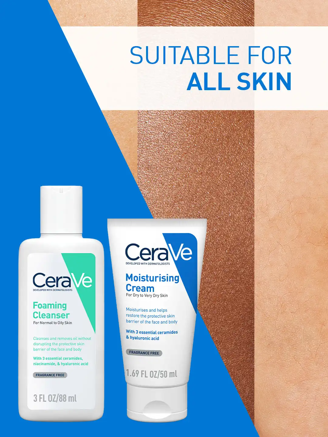 Buy CeraVe Facewash & Moisturizer Combo with Ceramides -Skincare