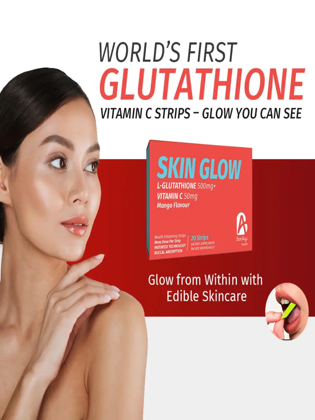 glutathione strips for skin glow Bonaiyu Health L- & Vitamin C Glow- 20 Strips- Mango Treatment Options:Package of 4 Cara pasang WATER LEVEL Est_7