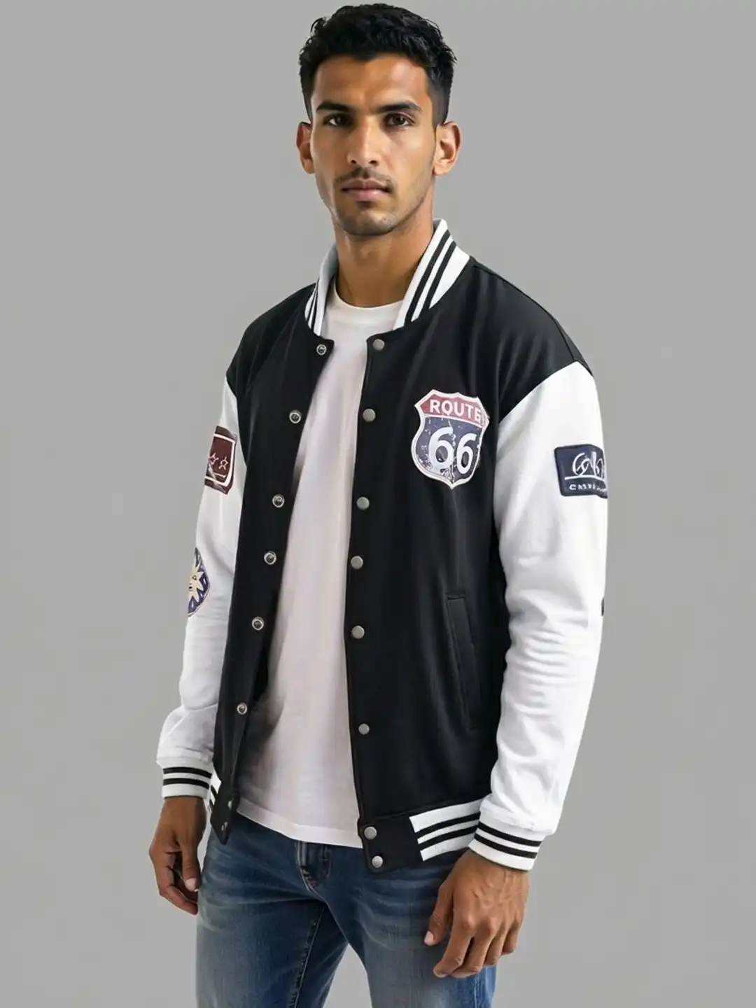【極美品】Sequel×Fragment varsity jacket Buy IZF Men Lightweight Outdoor Varsity Jacket with Patchwork