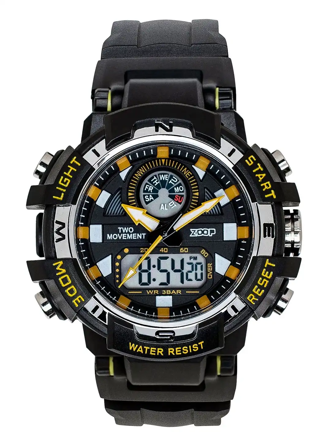 Buy Zoop Bolt Ana Digi Black and Yellow Multi Color Case Watch for