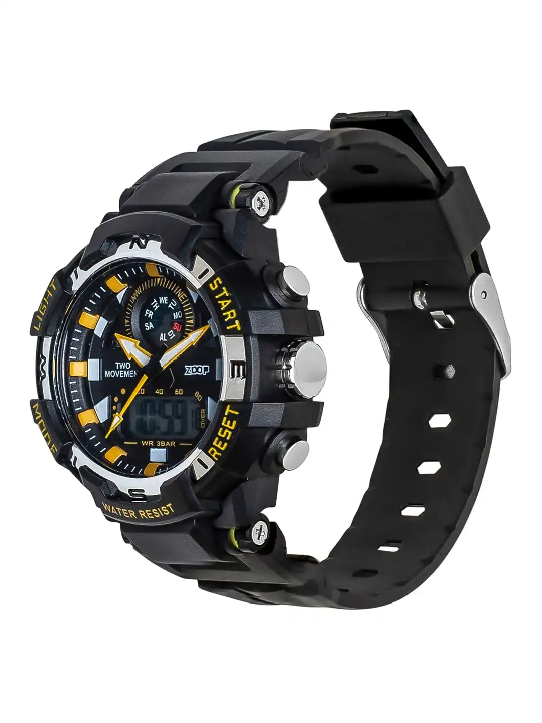 Buy Zoop Bolt Ana Digi Black and Yellow Multi Color Case Watch for