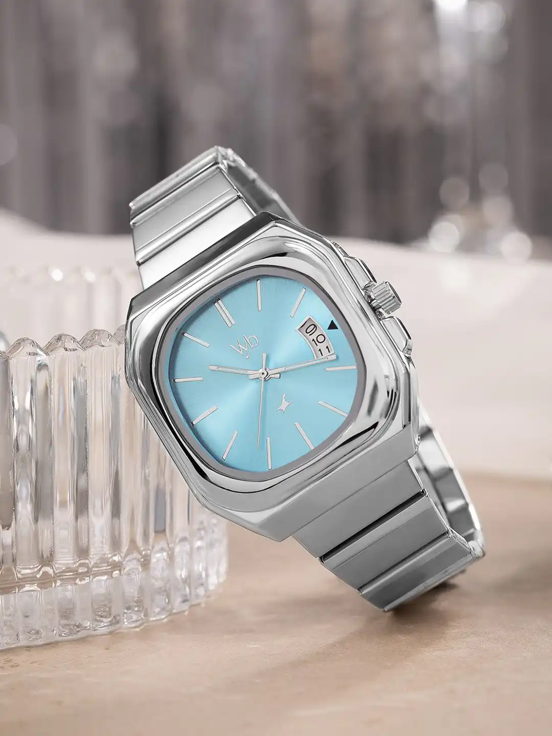 Buy Fastrack Vyb Pioneer Quartz Light Blue Dial Analog Watch For
