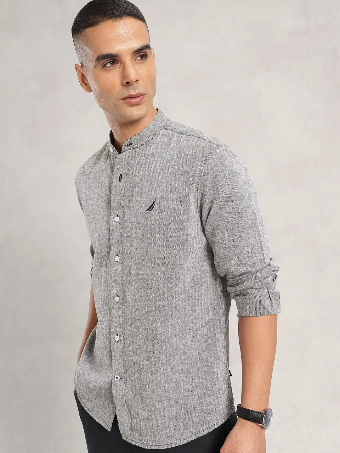 Buy Nautica Slim Fit Chevron Self Design Band Collar Cotton Linen Casual Shirt - Shirts for Men 38207233 | Myntra Buy Nautica Slim Fit Chevron Self Design Band Collar Cotton Linen Casual Shirt - Shirts for Men 38207233 | Myntra