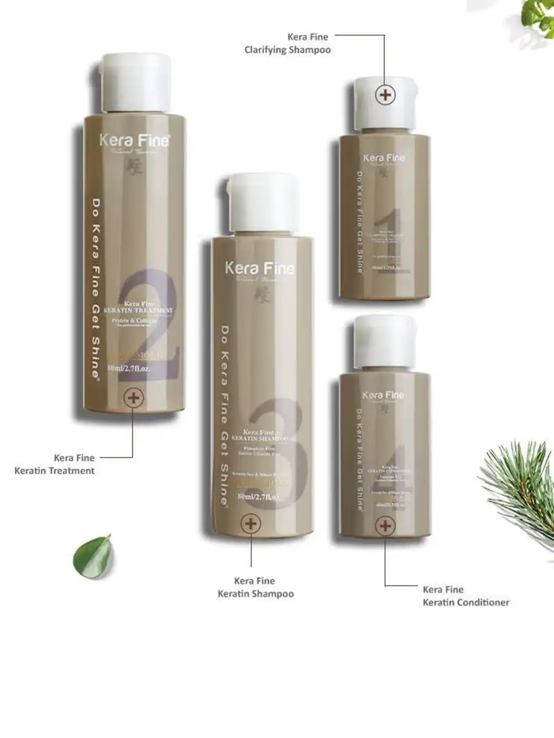 Buy KERA FINE Set Of 4 Keratin Monodose Kit - Hair Care Gift Set