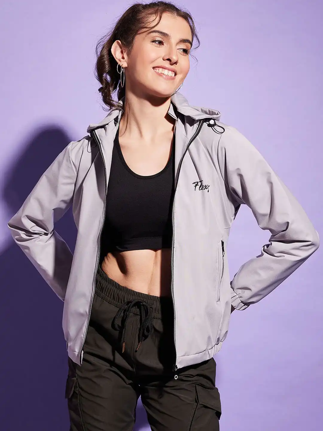 Buy DIMPY GARMENTS Women Solid Hooded Waterproof Windcheater