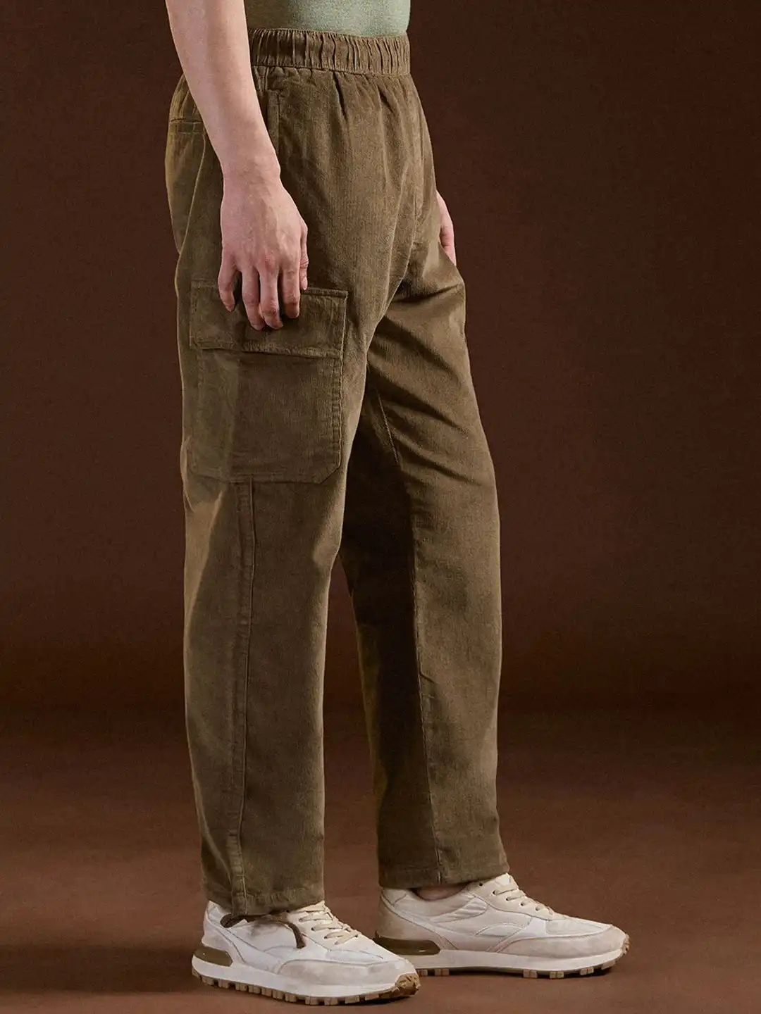 Buy THE BEAR HOUSE Men Corduroy Cargo Pants - Trousers for Men