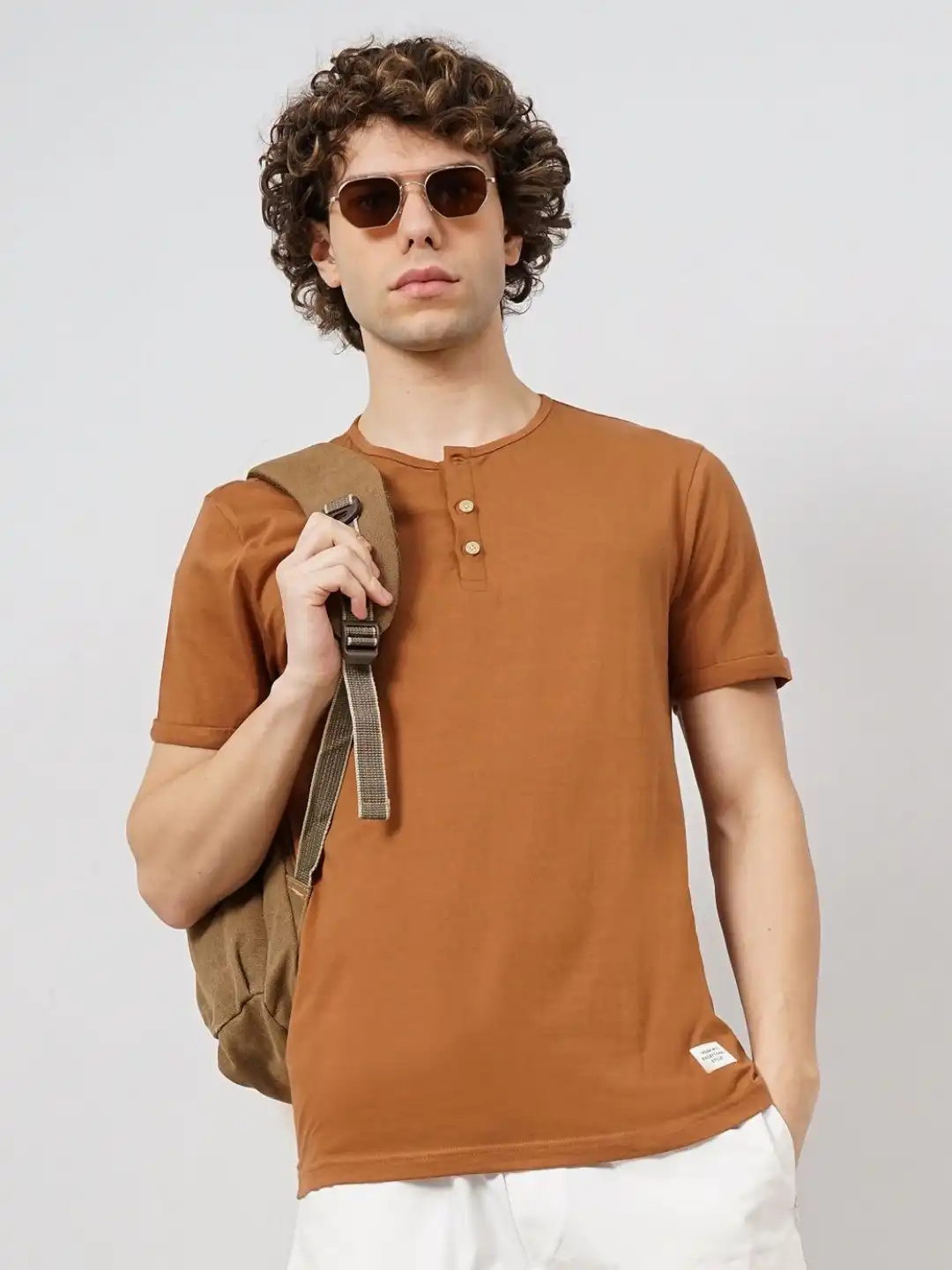 Buy Genoa Men Henley Neck Slim Fit T-shirt - Tshirts for Men