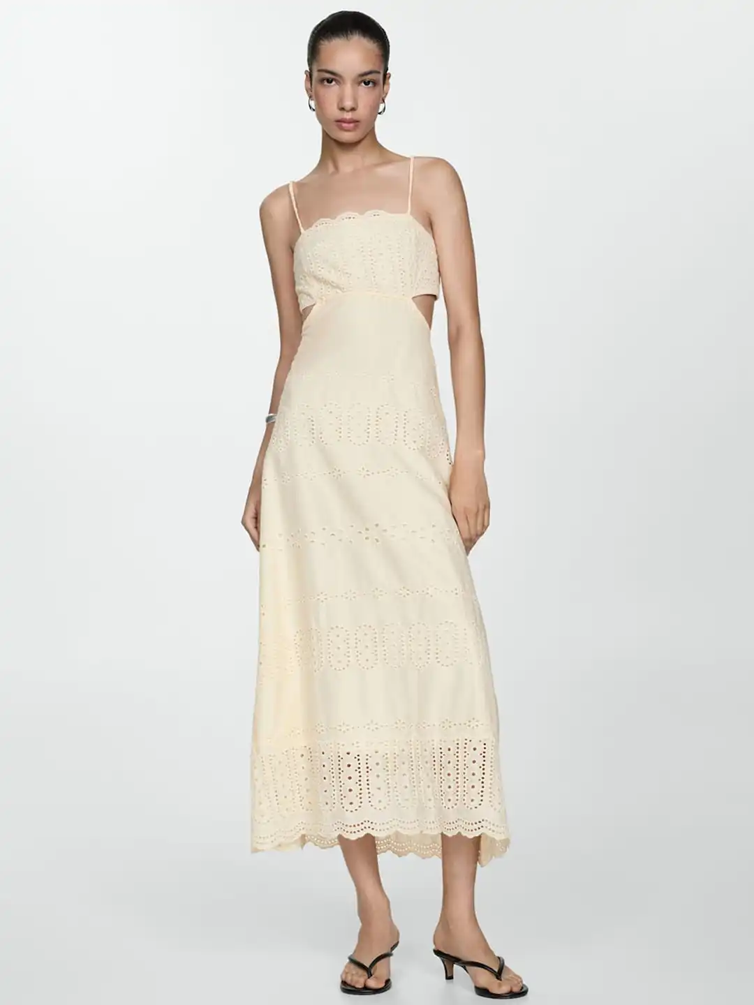 Buy MANGO Cut-Out Detail Schiffli A-line Dress - Dresses for Women 29752832  | Myntra