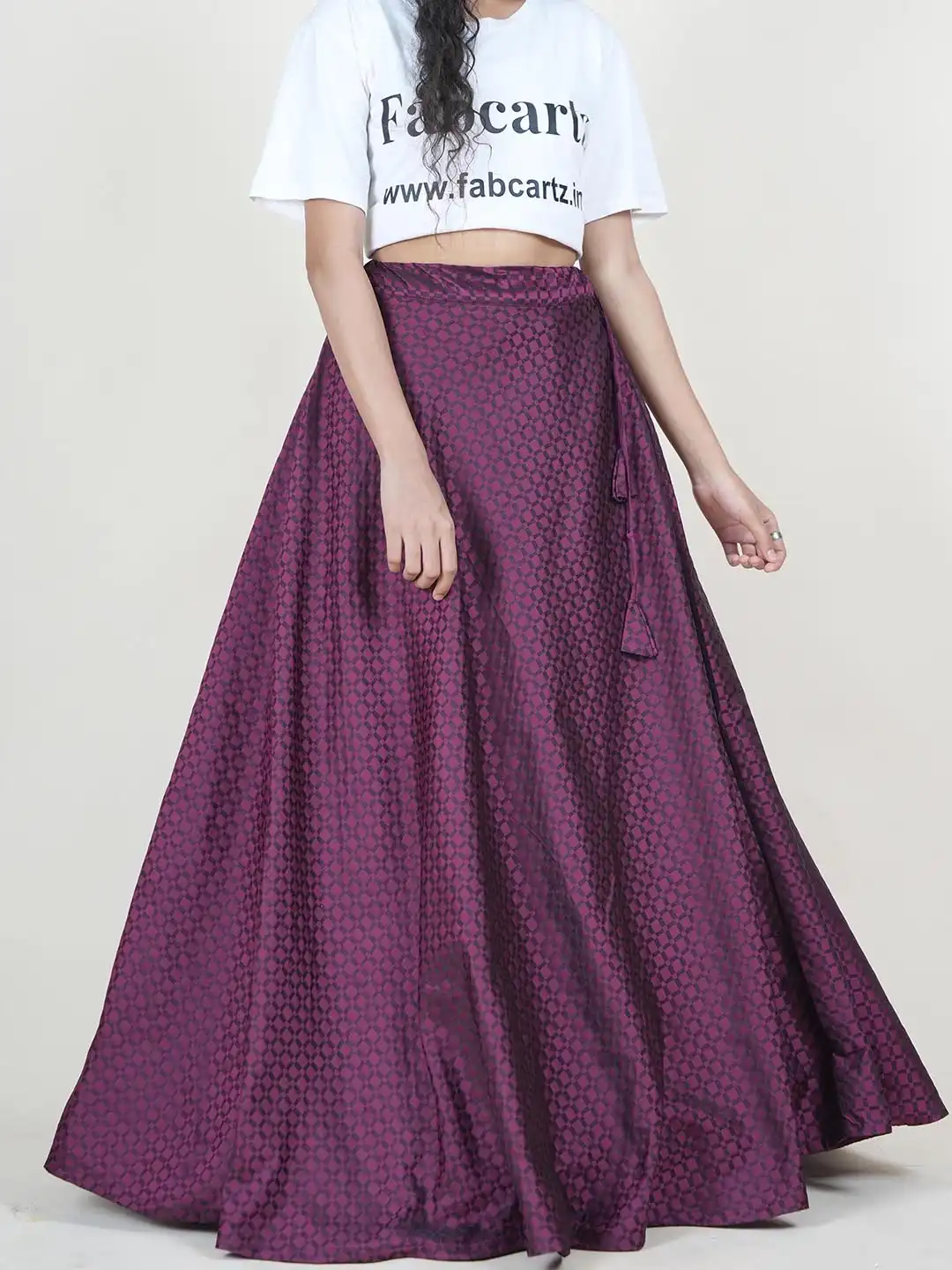 Buy Mr Y Woven Design Jacquard Maxi Skirt - Skirts for Women