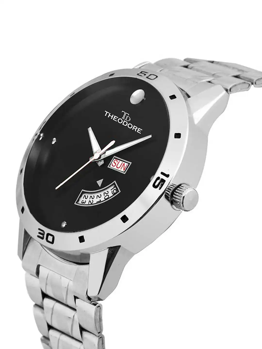 Buy THEODORE Men Embellished Dial & Bracelet Style Straps Analogue