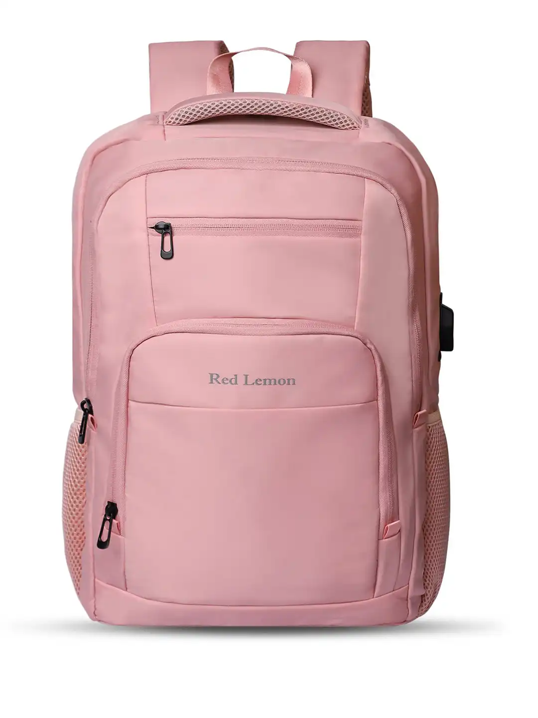 Buy Red Lemon Swiss Cut Design Laptop Backpack With Rain Cover