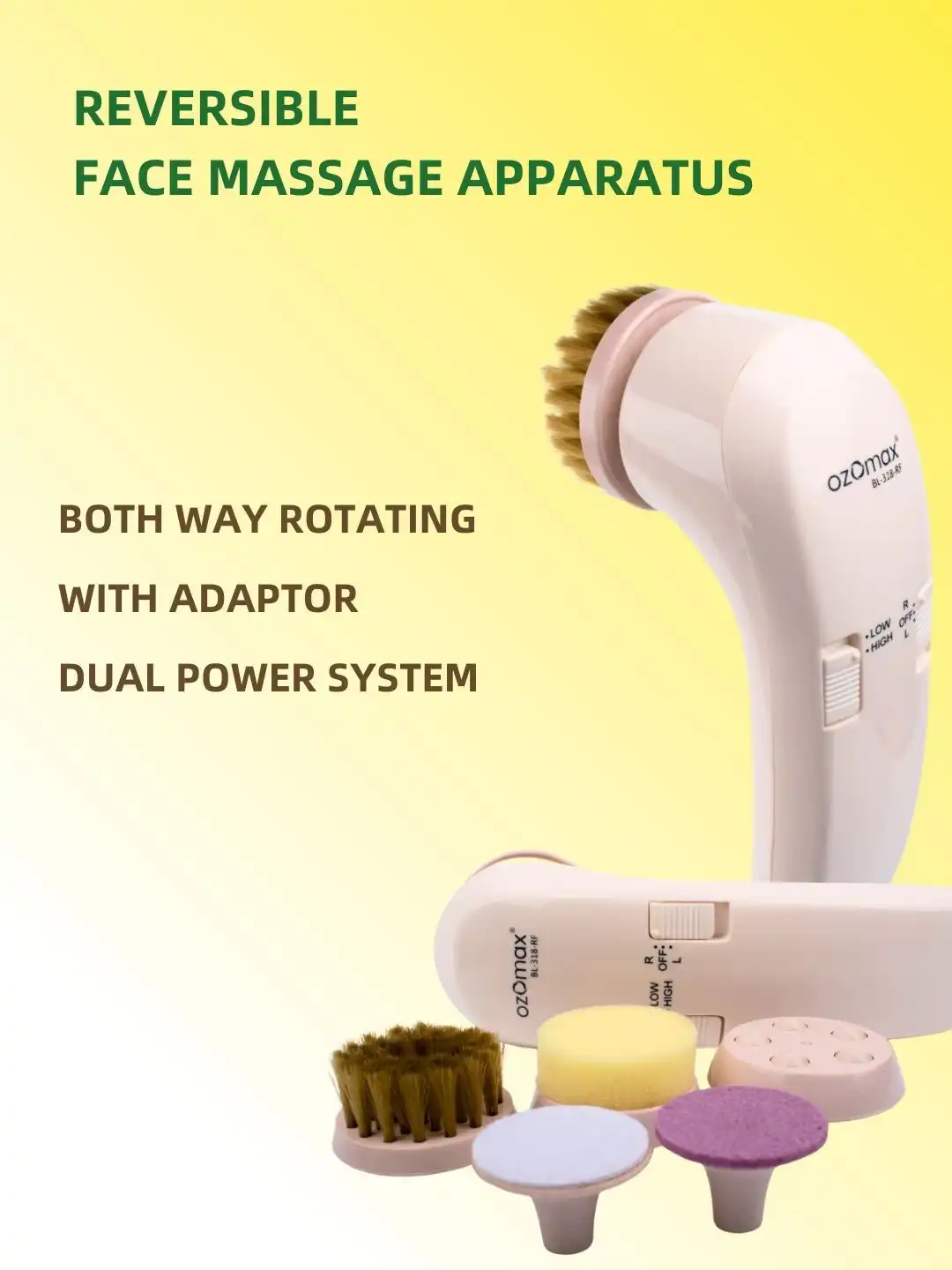 Buy OZOMAX Cordless Reversible Face Massage Apparatus - Dual