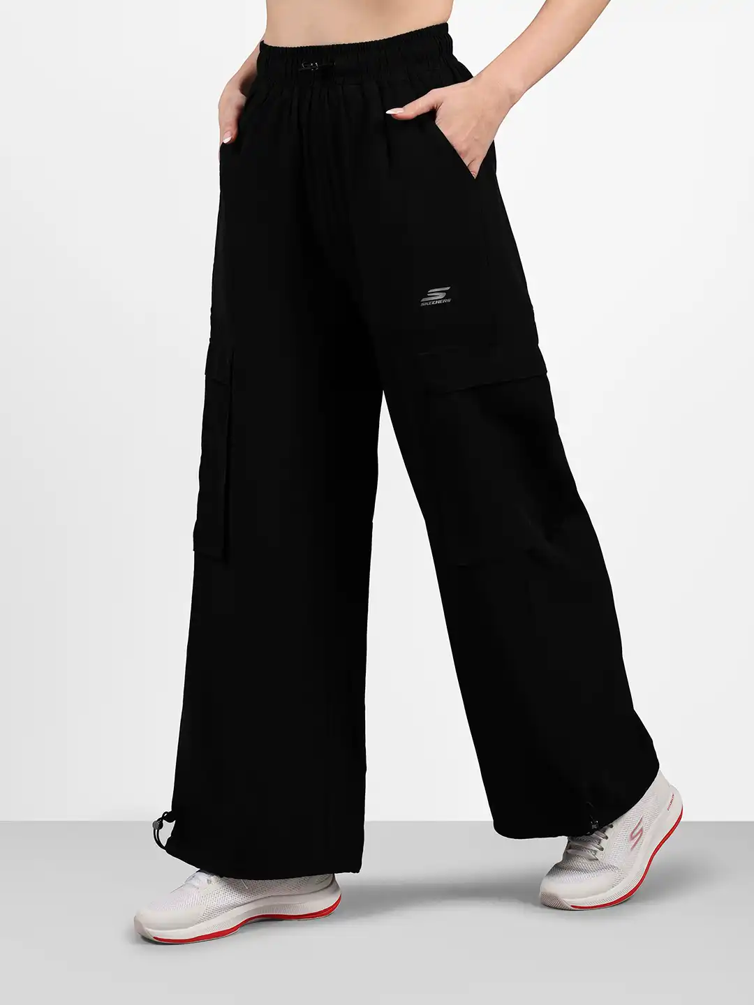 BRIEFING 新品　WOMEN 3D LOGO SLIM PANTS S Buy Skechers Women Flared With Side Bungee Pants - Trousers for