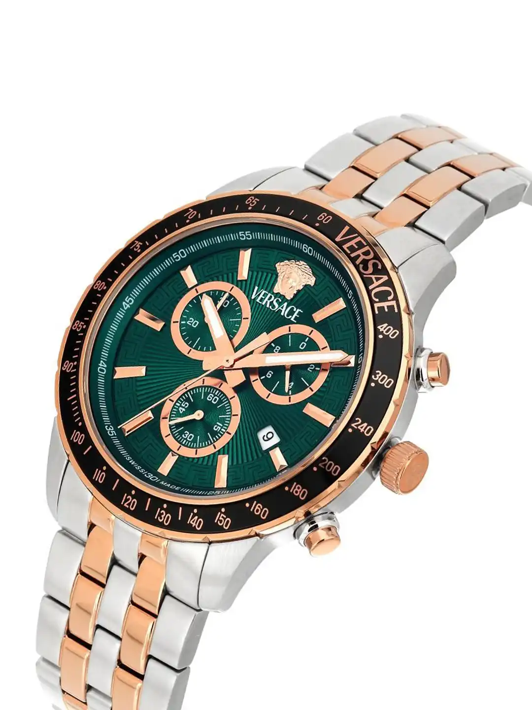 Buy Versace Men Brass Dial & Stainless Steel Bracelet Style Straps