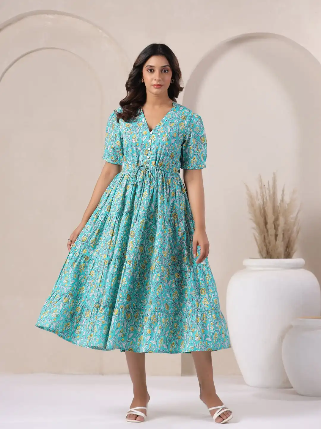myntra dresses Buy Zenava by Floral Print Fit & Flare Maxi Dress - for Women 33010378 Style:Flare Color:Brick Men's Royal Oxford Non-Iron Suit